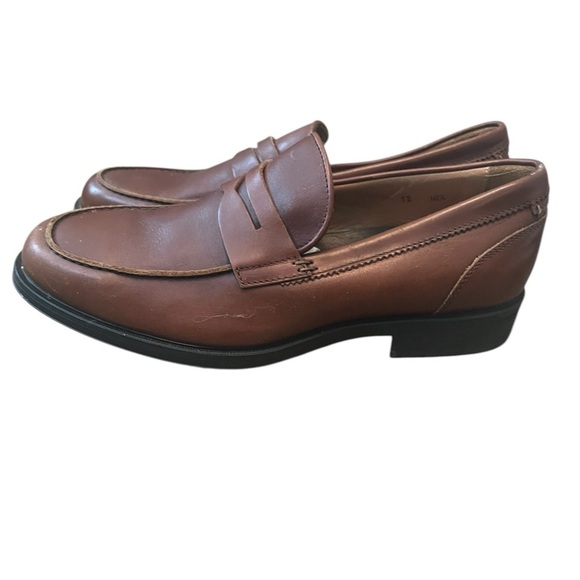 Aquatalia men’s Brown Leather Loafers - Picture 2 of 4